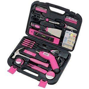   Tools 135 Piece Household Pink Tool Kit, Ladies Gift Idea Set