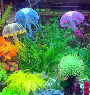 3pc fish tank aquarium decoration,art​ificial sea Jellyfish 3 colors 