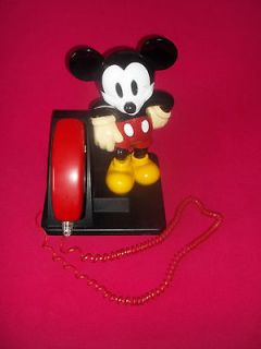 Disney Mickey Mouse Large Telephone Phone   Push Button   Works Great