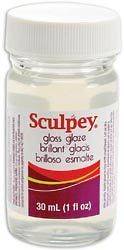 Sculpey Gloss Glaze Sealer for Polymer Sculpting Clays  1 Fl Oz Bottle