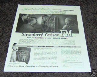 1940 Stromberg Carlson No. 535PS Radio Phonograph Ad