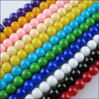 Opaque DIY Faux Pearl Loose Round Ball Spacer Beads 4mm 6mm 8mm 10mm 