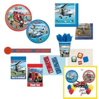 Lego City Fire Police Birthday Party Supply U Pick Plates Balloons 