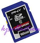 PNY 16GB 16G SDHC SD Flash Card Memory Tablet Camera HD Video C10 