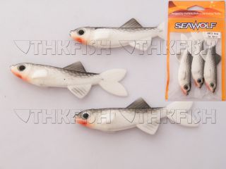   4g lobster white Soft Baits Artificial Pike Fishing Lure Trout Baits