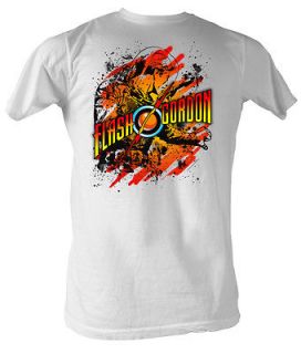Flash Gordon T Shirt   Flashtastic Adult White Tee Shirt