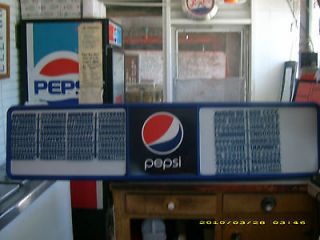 New never used 6ft Pepsi menu board w/2 3/4letter and number sets,& 1 