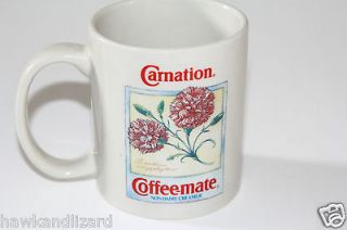   Coffe Mate Collectors Advertising Coffee Mug Tea Cup 1993 Mauve Flower