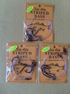 12 X TIDE RITE STRIPED BASS RIGS 3/PACK 6/0 MUSTAD HOOKS 36 RIGS TOTAL