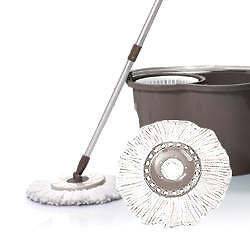 NEW Magic spin mop eareser   360 degree spin, with bucket and 2 heads