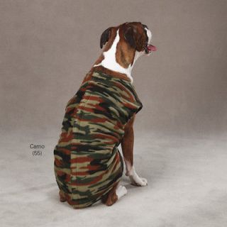 Camo Fleece Vest w/ Ripstop Chest XL 24L Dog Coat sleeveless Jacket 
