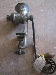 No. 2 Universal food chopper. Signed and dated 1897. Wooden handle 