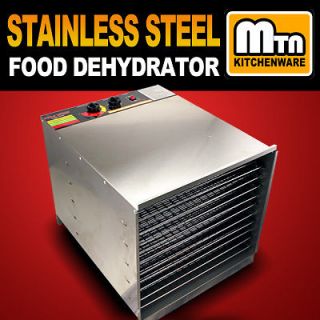   Stainless Steel 10 Tray Fruit Jerky Food Dehydrator Dryer Blower