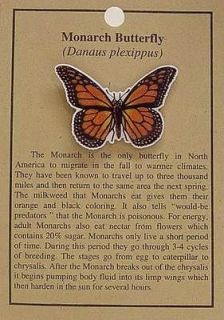 MONARCH BUTTERFLY HAT PIN LAPEL PINS FREE SHIPPING