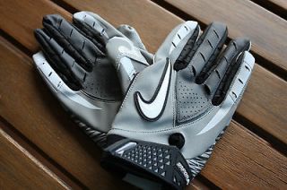   Jet NFL Mesh Black White Grey White Receiver Skill Football Gloves