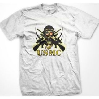 USMC Gas Mask, United States Marines Armed Forces USA Tees Womens 
