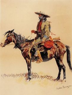 Frederic Remington A Trapper (An Old Time Trapper) Stretched Giclee 