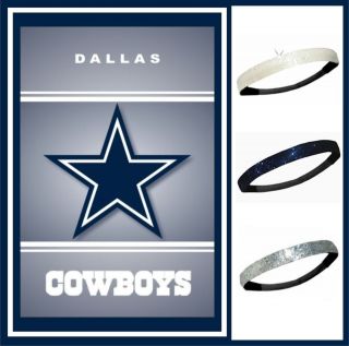 New Dallas Cowboys Silver or Blue Glitter Headbands Add Some Game 