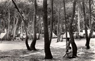 RPPC Côte dAzur French Riviera Hyeres Camping Boy Girl Tents 