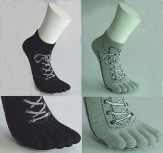   low cut ankle toe socks 4p   soccer shoes pattern black 2, gray 2