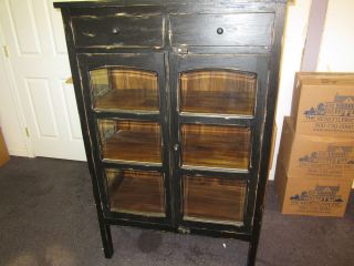 POTTERY BARN TYPE PAINTED COUNTRY PIE SAFE/CABINET/J​ELLY CUPBOARD