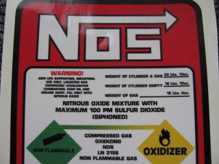   , HIGH quality, 15# NITROUS BOTTLE TANK LABEL replacement NOS DECAL