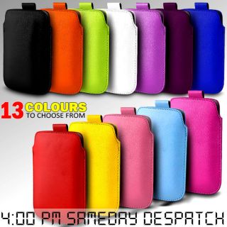 LEATHER PULL TAB SKIN CASE COVER POUCH FOR VARIOUS SAMSUNG PHONE
