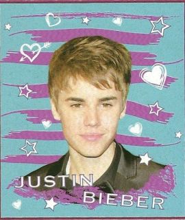 Justin Bieber Soft Throw 50x60 Blue and Purple with Hearts and Stars