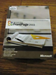Microsoft Office Front Page 2003,Full,SKU 392 02487,Sealed Retail Box 