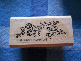 Rubber Stamp Small Border Garden Flowers Climbing Vines Roses 