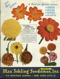 Max Schling Seedsmen Seed Bulb Plant Rose Catalog Spring 1952