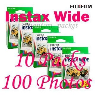 10 Packs FujiFilm Polaroid Fuji Instax Wide Film,100 Instant Photos 