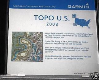 Garmin MapSource US Topo 2008 * + 4g micro Sd card *** Maps  100k 