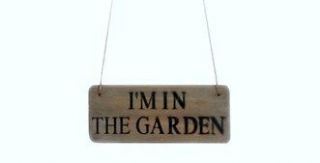in the Garden Rustic Wooden Garden Sign Hanging Wall/Gate Sign 