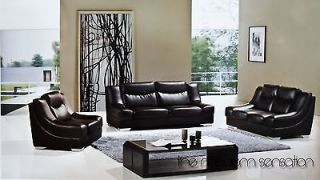   design leather sofa loveseat chair set couch home furniture seating