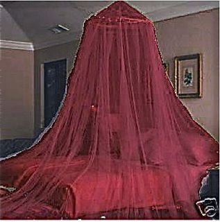 RED BED CANOPY MOSQUITO NETTING FITS TWIN   QUEEN