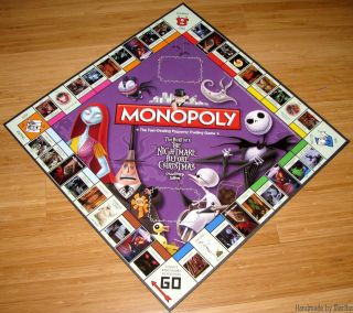 game part Monopoly Nightmare Before Christmas game board only 