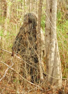 Piece Ghillie suit with storage bag, Mossy color, size M/L