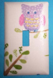 HAYLEY OWL bird Switchplate lightswitch made with Pottery Barn kids 
