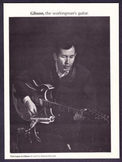 1968 Trini Lopez photo Gibson Guitar vintage print ad