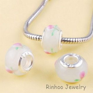 W28459H 40pcs MURANO Glass Beads Fit Charms Bracelet