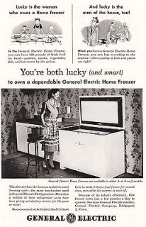 1947 General Electric Home Freezer Both Lucky, Print Ad