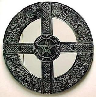 Celtic Knotwork Pentagram Wall Mirror Wiccan Decor