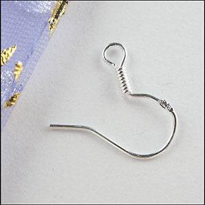 100Pcs Sterling 925 Silver Earring Findings Hooks Jewelry 15mm S243