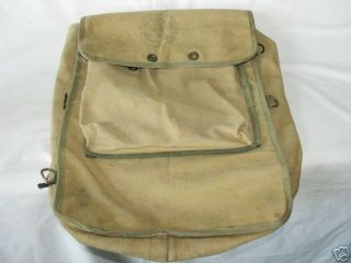 VINTAGE CANVAS GLOBE TROTTER CAMPING EQUIPMENT BACKPACK