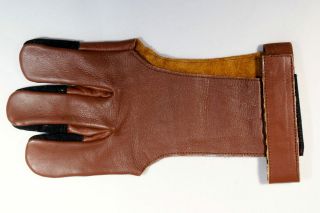 Vista Full Finger archery glove super soft leather w/ mega hide finger 