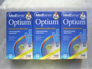 Medisense Optium Xceed Blood Glucose Test Strips 100 x 3box Expiry1 