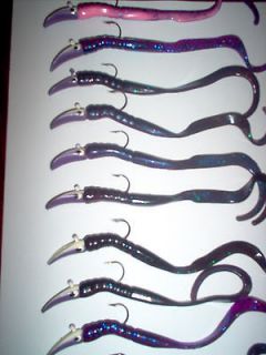   Tackle LURE,BAIT,7 CURLY TAI L WORM,STINGER HOOK,GRUB,GRAVE DIGGER