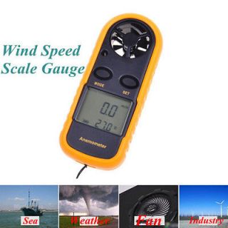   Thermometer Air Wind Speed Velocity Flow Meter Gauge Bar Graph °C °F