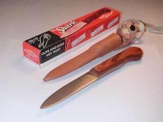 Rare NOS 1950s E Anton BERG Eskilstuna Shark Brand Hunting Knife c/w 
